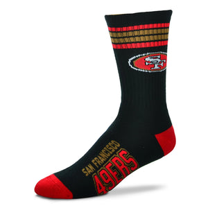 San Francisco 49ers 4 Stripe Deuce Sports Socks
