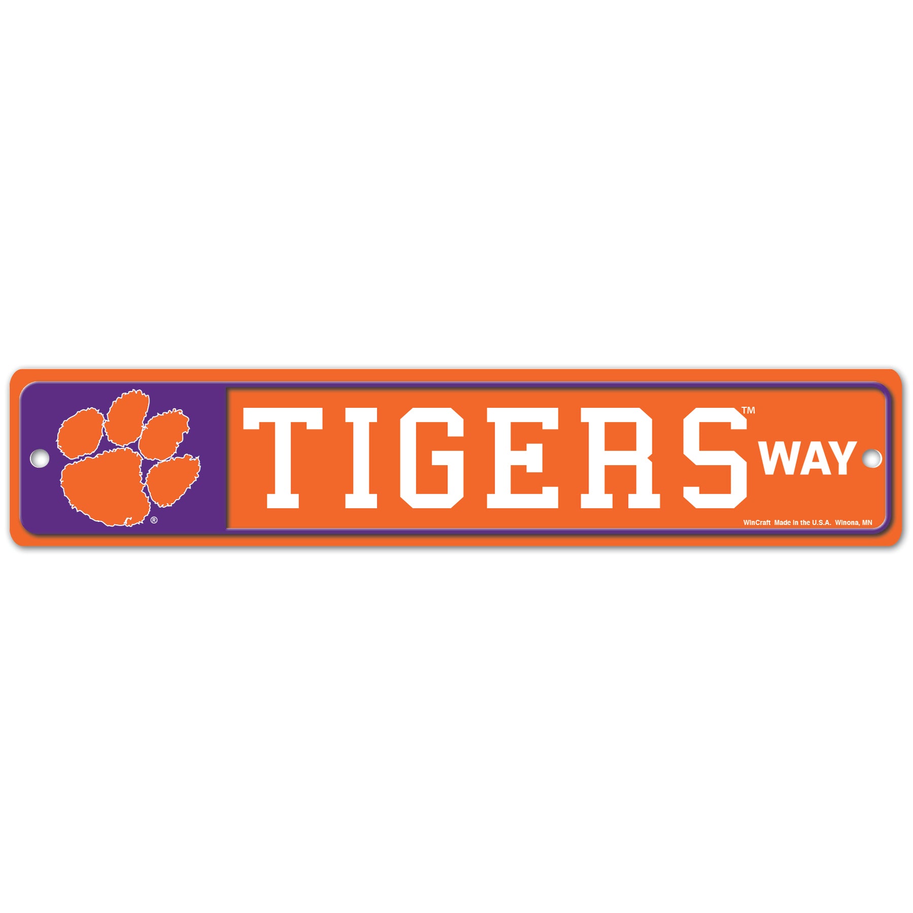 Clemson Tigers Way Street / Zone Sign