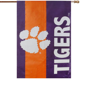 Clemson Tigers Embellish House Flag