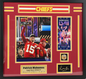 Kansas City Chiefs Patrick Mahomes Signature & Ticket Ring Frames