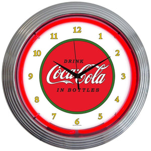 Coca-Cola Red Neon Clocks