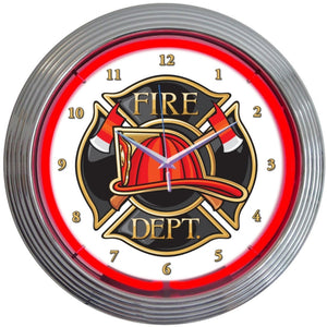 Fire Department Neon Clocks