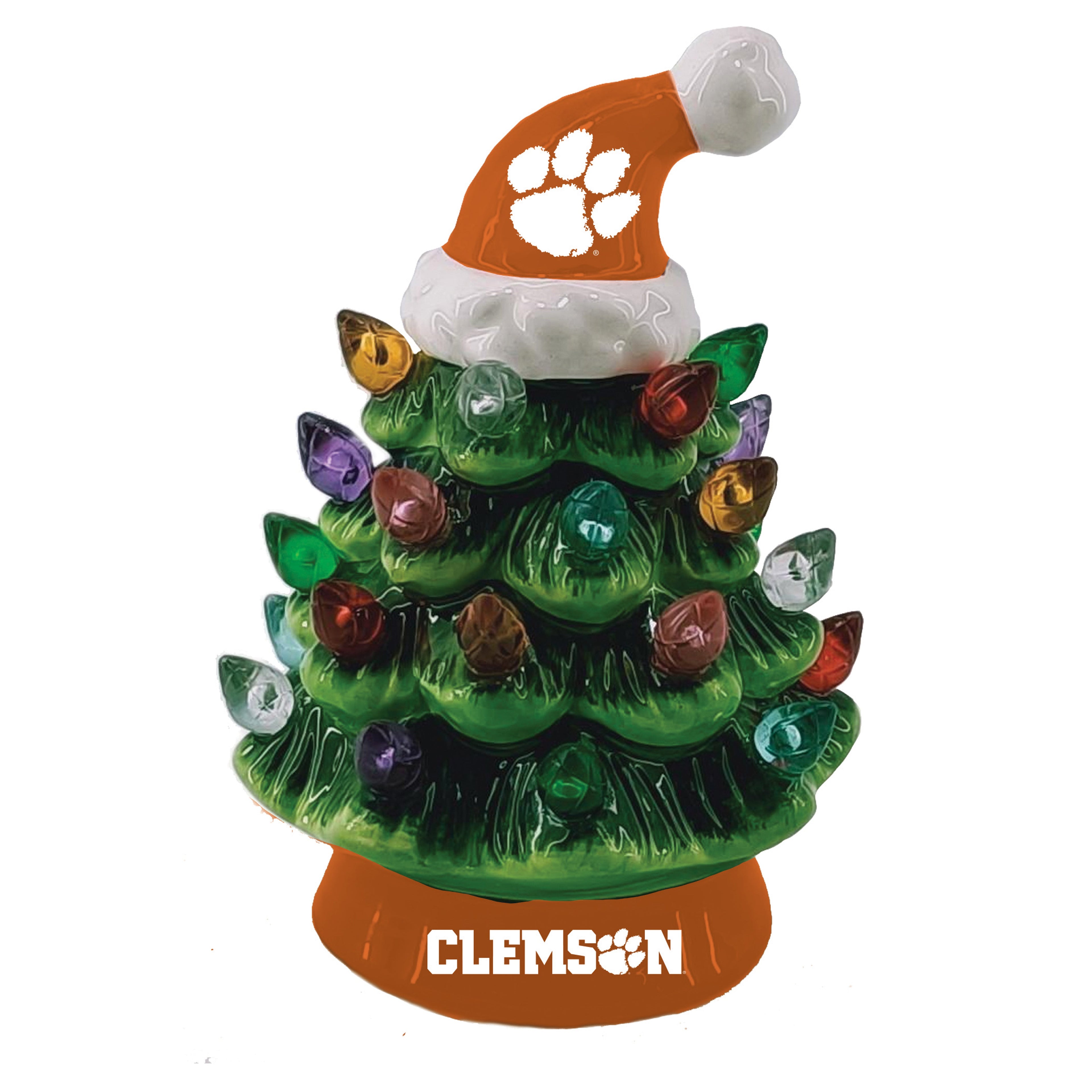 Clemson Tigers LED Ceramic Christmas Tree - 8"