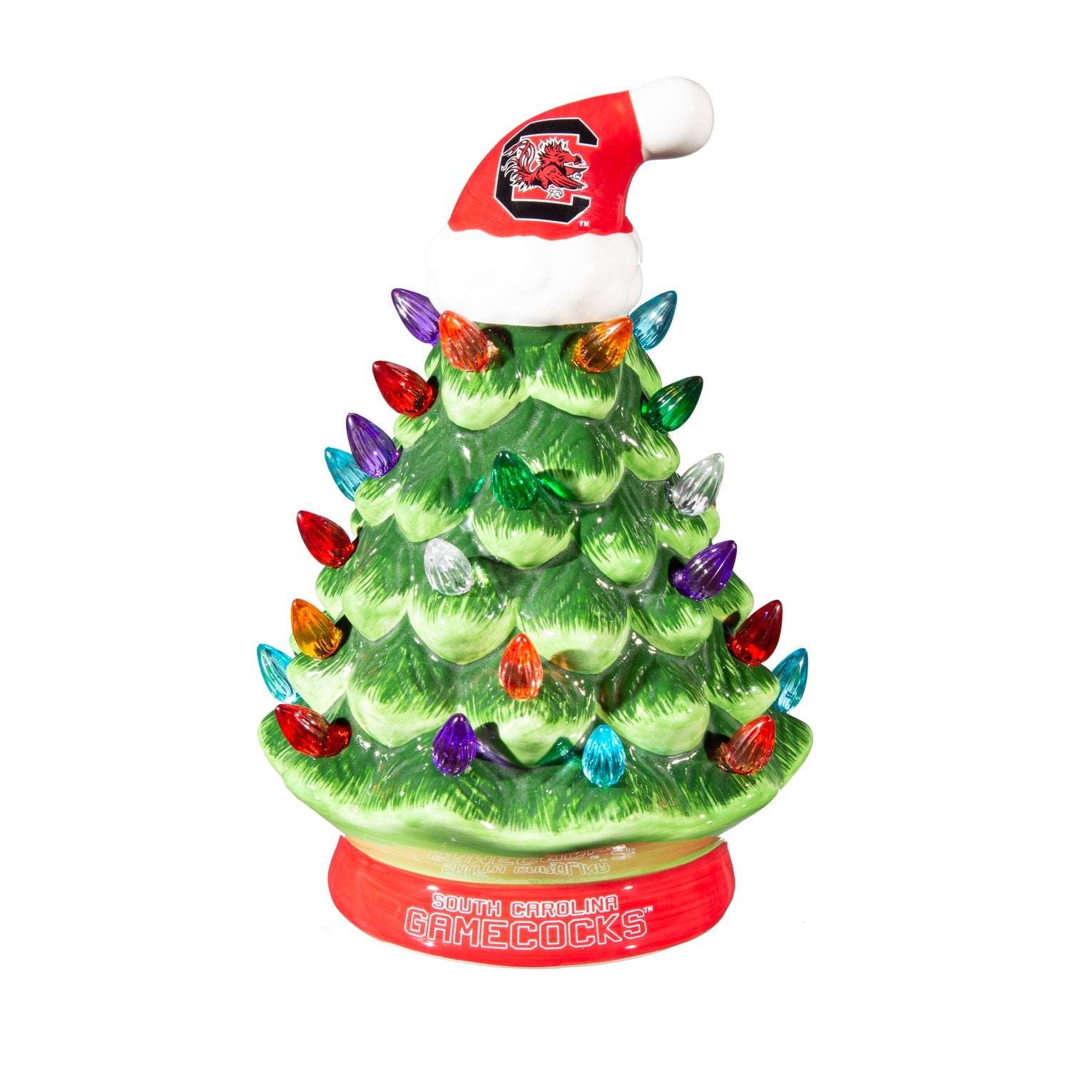 South Carolina Gamecocks LED Ceramic Christmas Tree - 8"