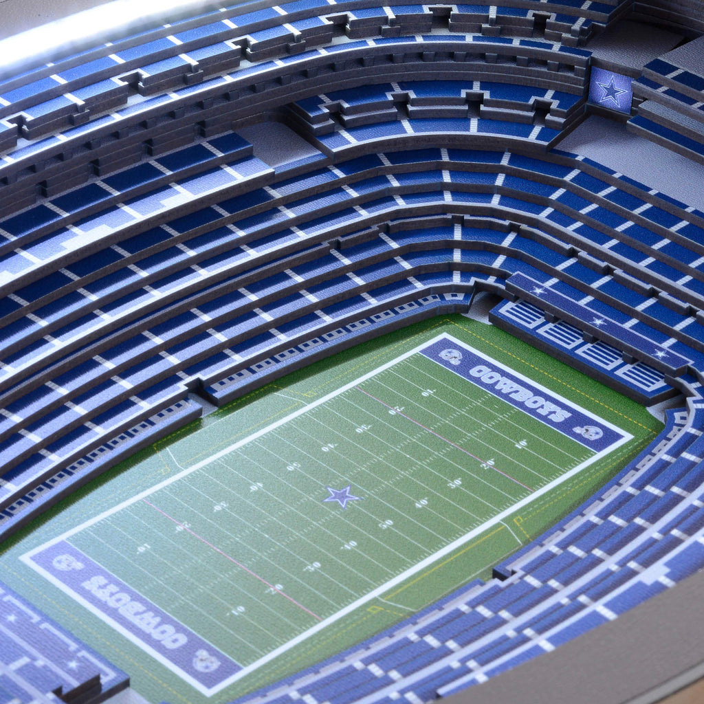 Dallas Cowboys 25-Layer Stadium Views Lighted End Table