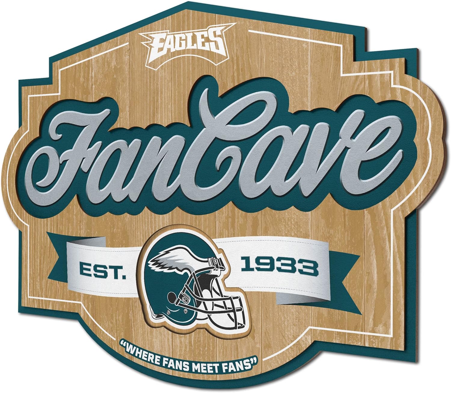 Philadelphia Eagles 3D fan cave sign