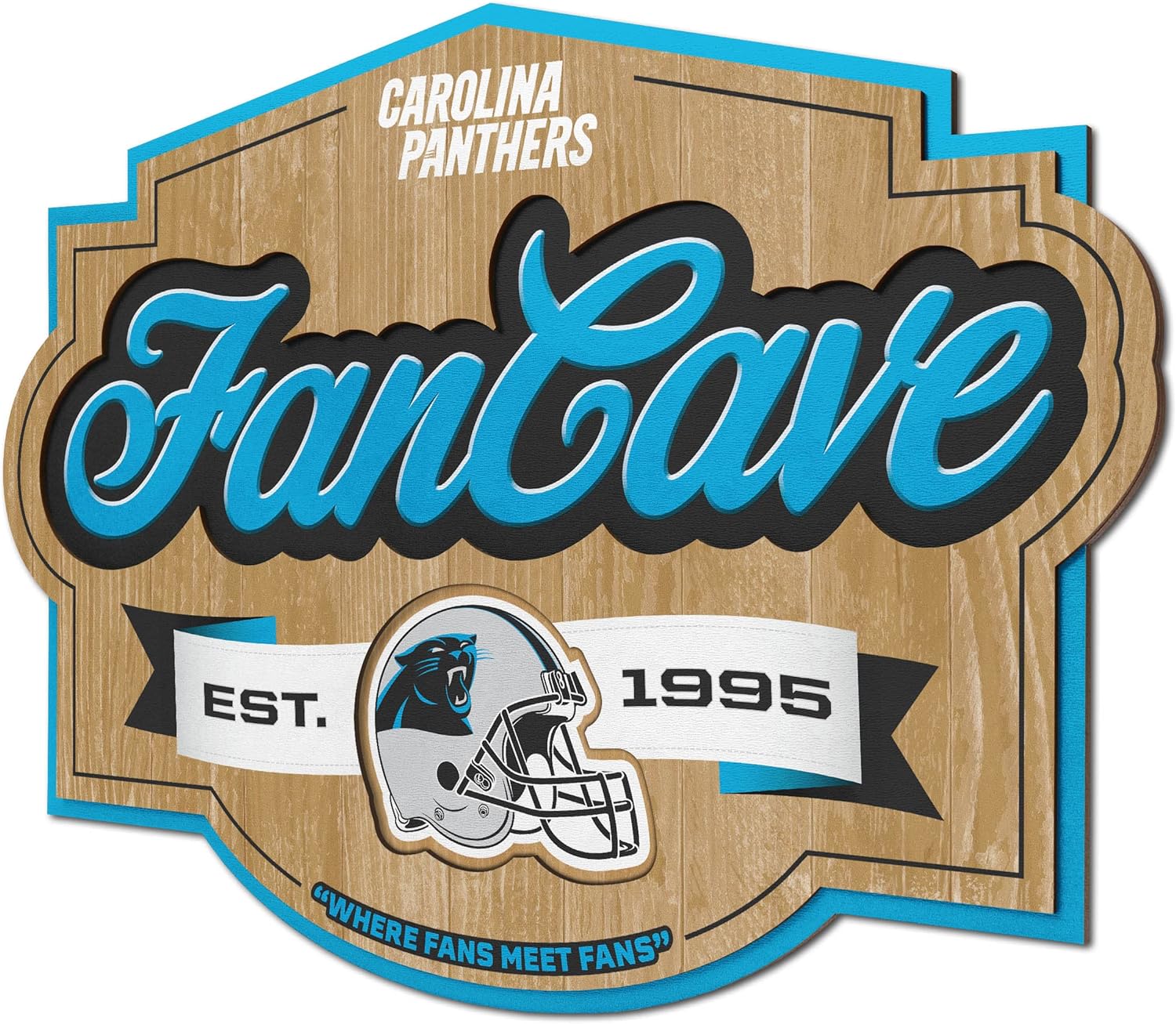 Carolina Panthers 3D fan cave sign