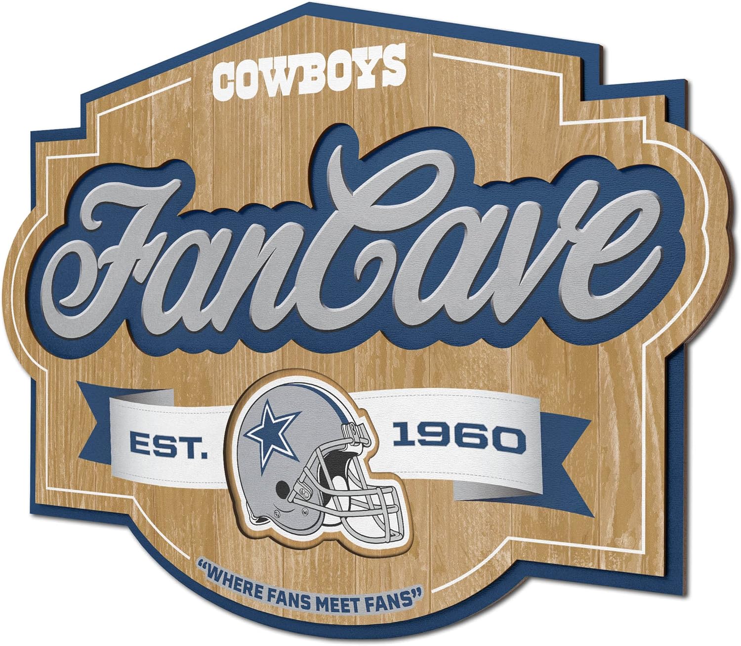 Dallas Cowboys 3D fan cave sign