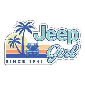 Girl Surf Jeep Sticker