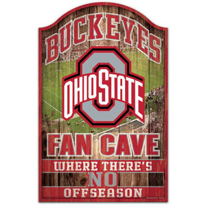 Ohio State Buckeyes Fan Cave Wood Sign 11