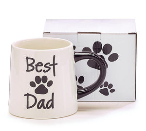 Best Dad Paw Print Mug Vintage Mug