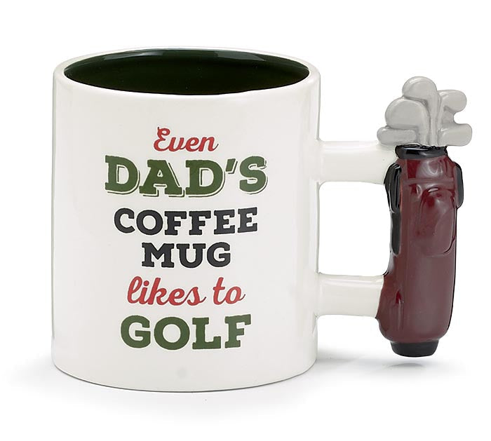Even Dad'S Coffee Mug Likes To Golf Vintage Mug