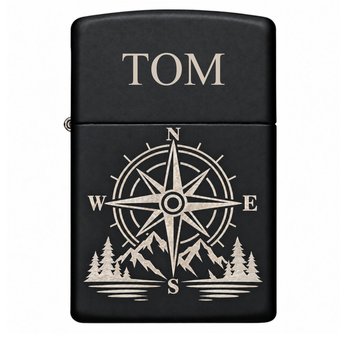 Personalized Black Matte Zippo Lighter – Custom Engraved