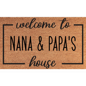 Personalized Welcome To Our House Coir Mat