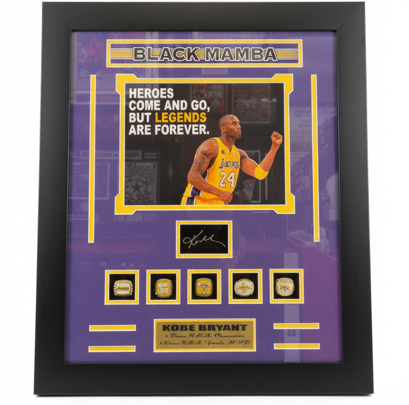 Los Angeles Lakers BLACK MAMBA Kobe Bryant "Legends" Ring Frames