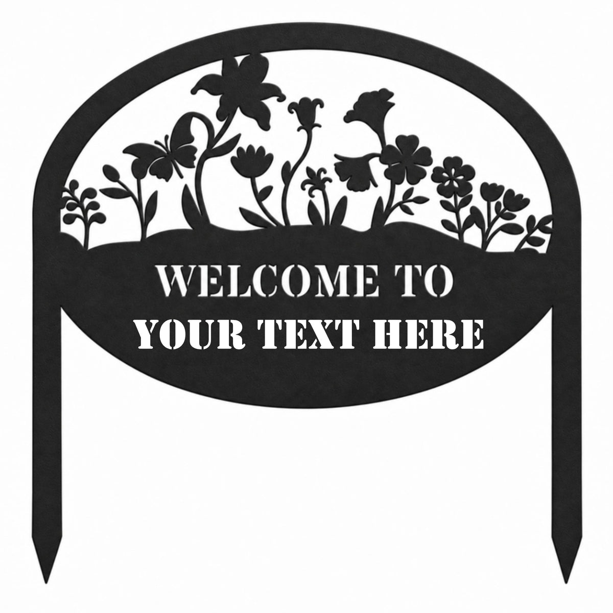 Personalized Garden Metal Sign – Custom Family Garden Yard Stake