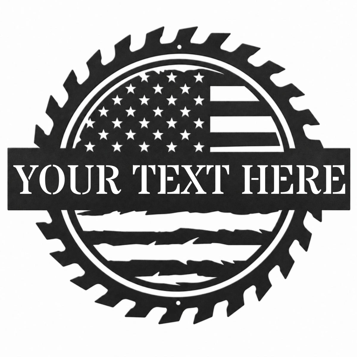 Personalized Workshop Metal Sign – Custom Saw Blade Garage & Man Cave Sign