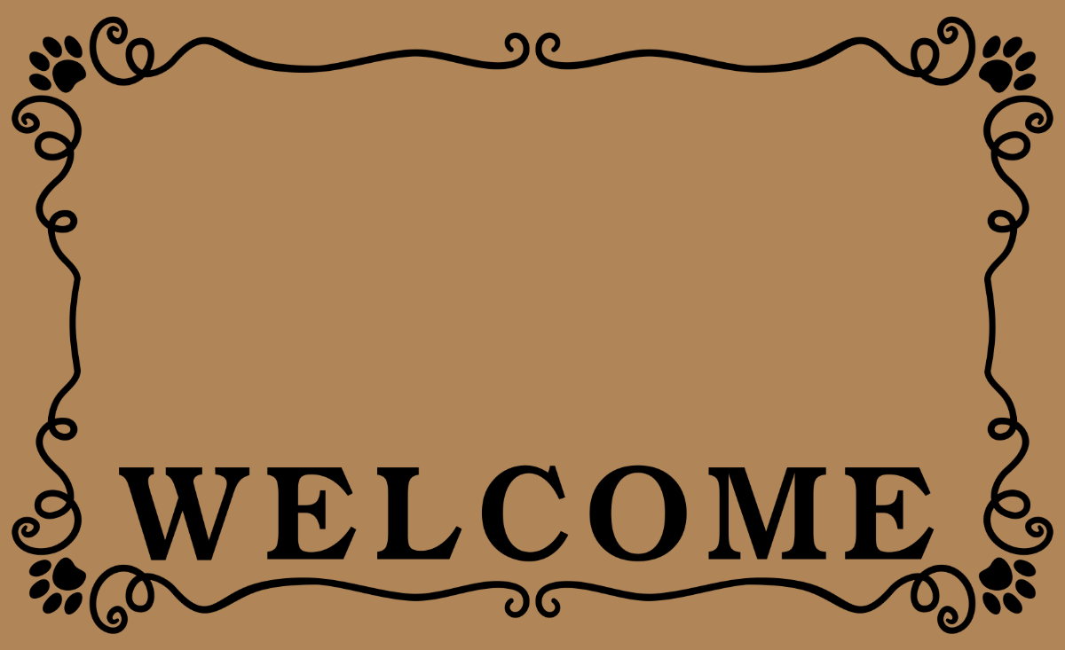 Personalized Dog Family Welcome Coir Mat – 4 Dogs