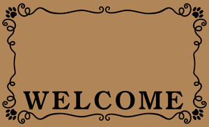 Personalized Dog Family Welcome Coir Mat – 4 Dogs
