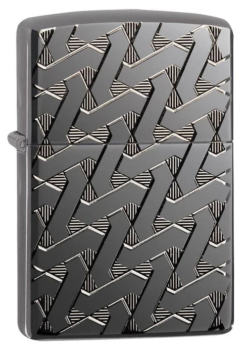 Armor Geometric Weave Design Zippo Lighter