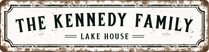 Personalized Family House Sign – Custom Vintage Metal Sign