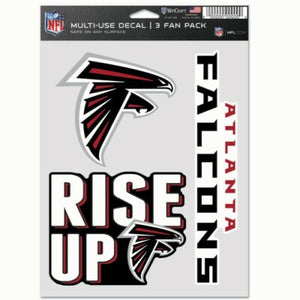 Atlanta Falcons Decal Multi Used 3pcs Fan Pack