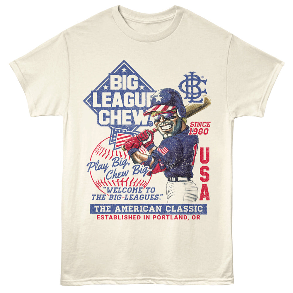 Big League Chew - BLC Americana Natural Adult Tshirt