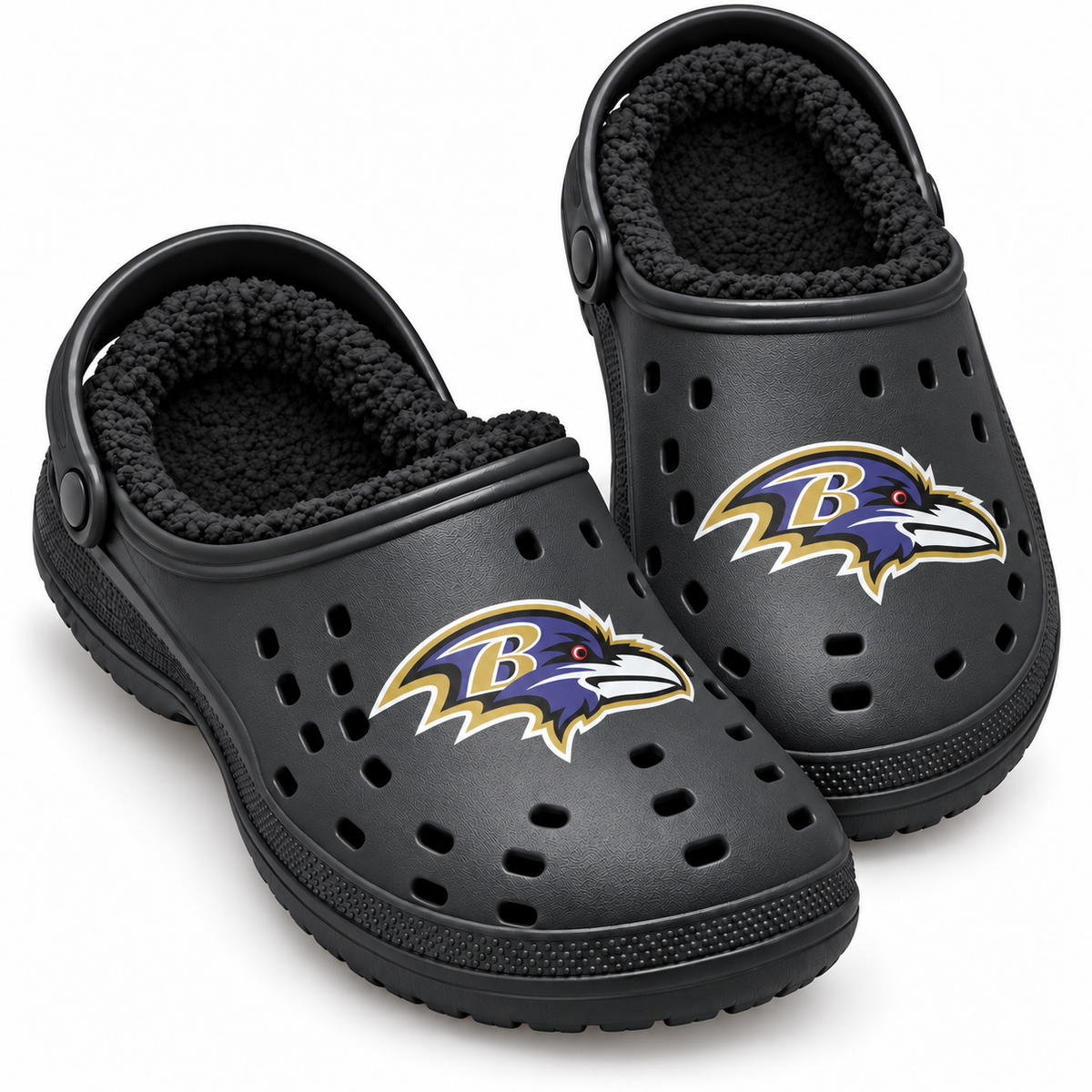 Baltimore Ravens Men’s Sherpa Lined Big Logo Clog Slippers