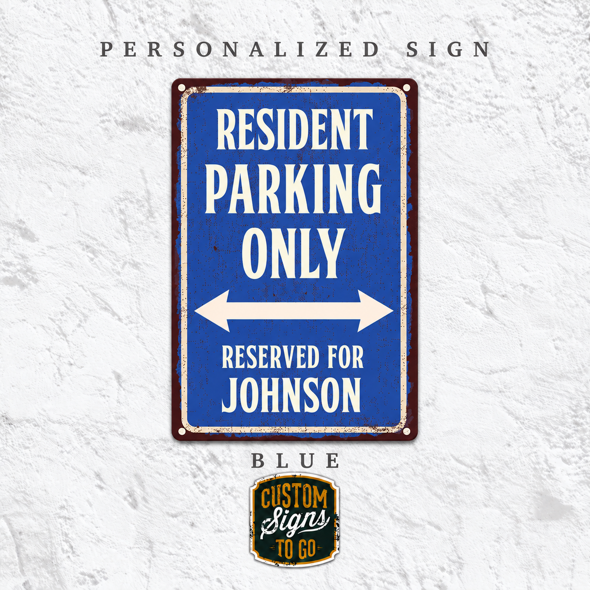 Personalized Reserved Parking Sign – Custom Name Vintage Parking Sign