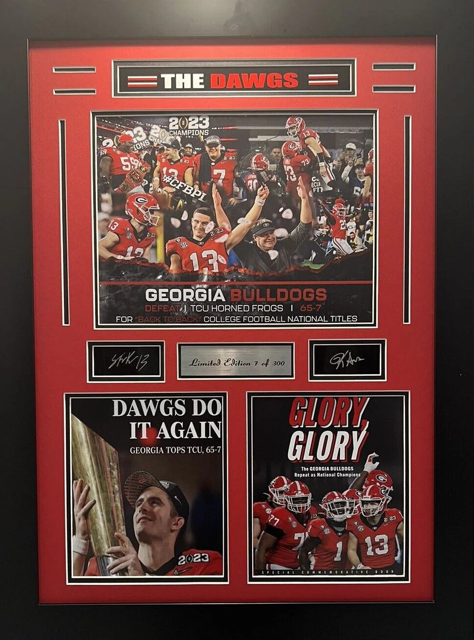 Georgia Bulldogs Back to Back Champions Large Frames