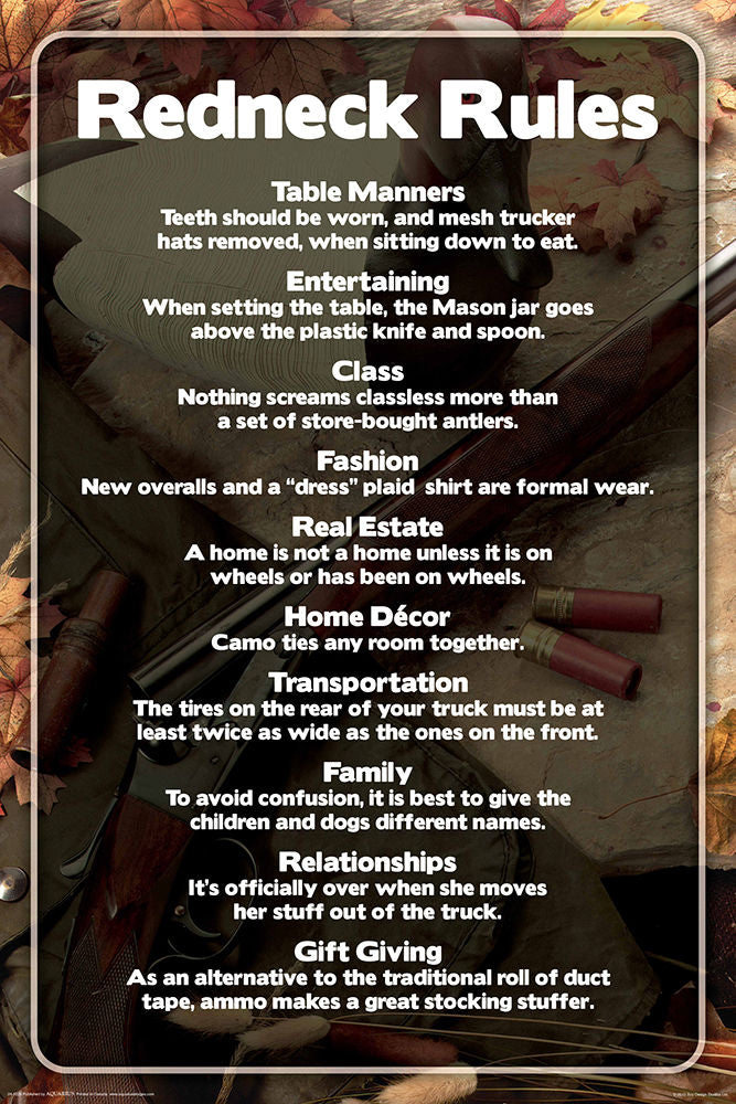 Redneck Rules Poster