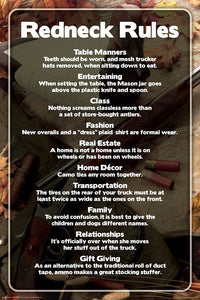 Redneck Rules Poster