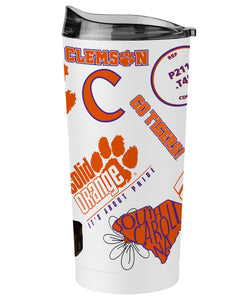 Clemson Tigers 20oz Native Powder Coat Tumbler