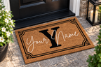 Personalized Monogram with Custom Name Coir Mat