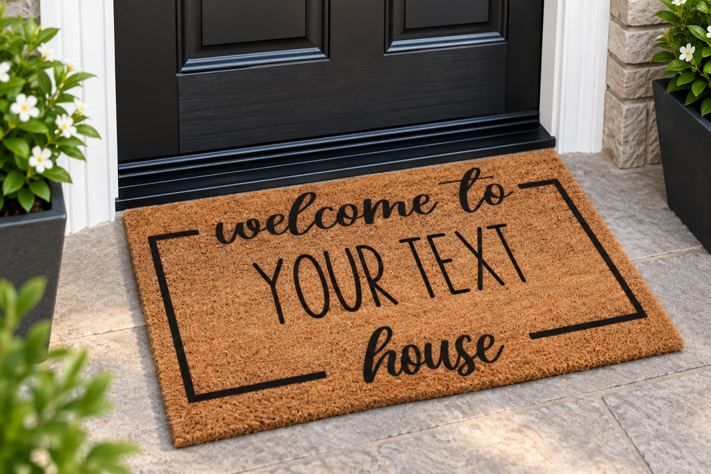Personalized Welcome To Our House Coir Mat