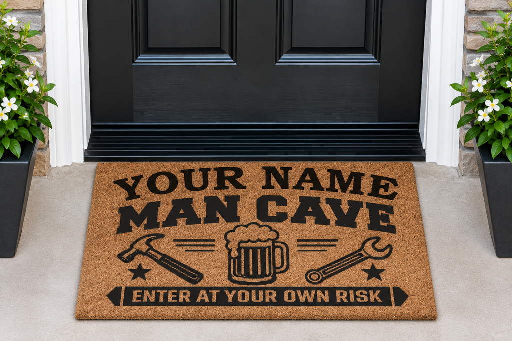Personalized Man Cave Coir Mat