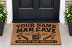 Personalized Man Cave Coir Mat