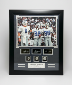 Dallas Cowboys Troy Aikman Michael Irvin & Emmitt Smith Ring Frames