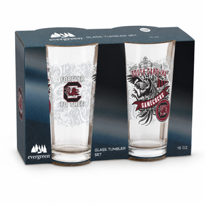 South Carolina Gamecocks Pint Glass Set - 16oz Beer Glasses Set of 2 With Gift Box