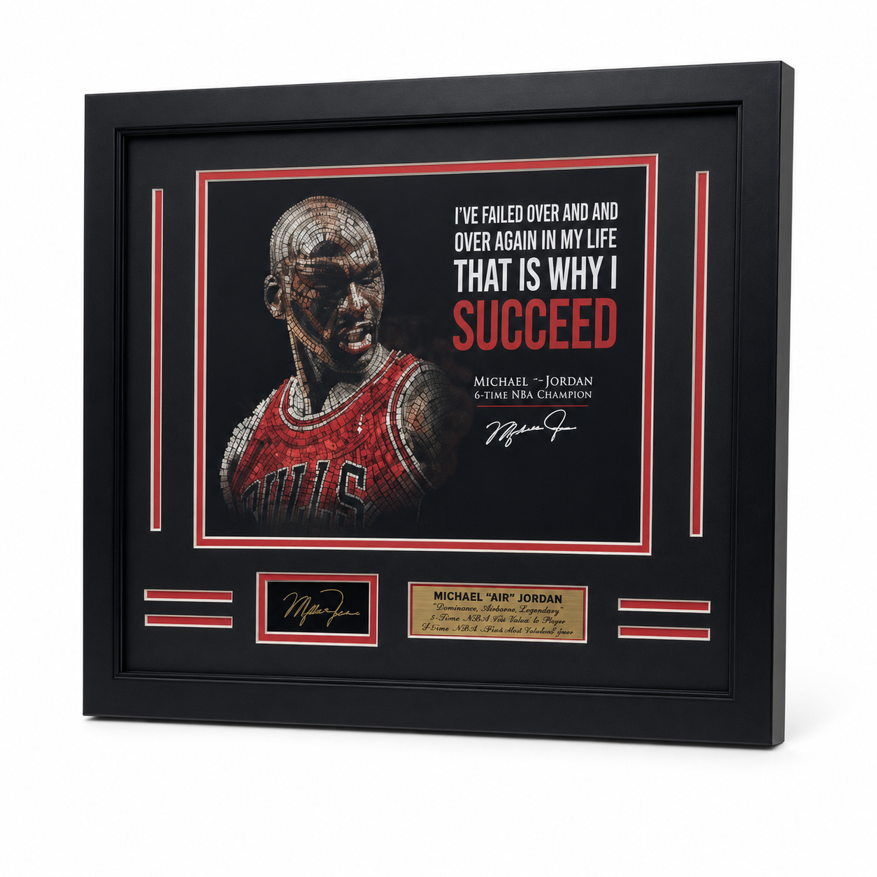 Chicago Bulls Michael Jordan "Succeed" Medium Frame