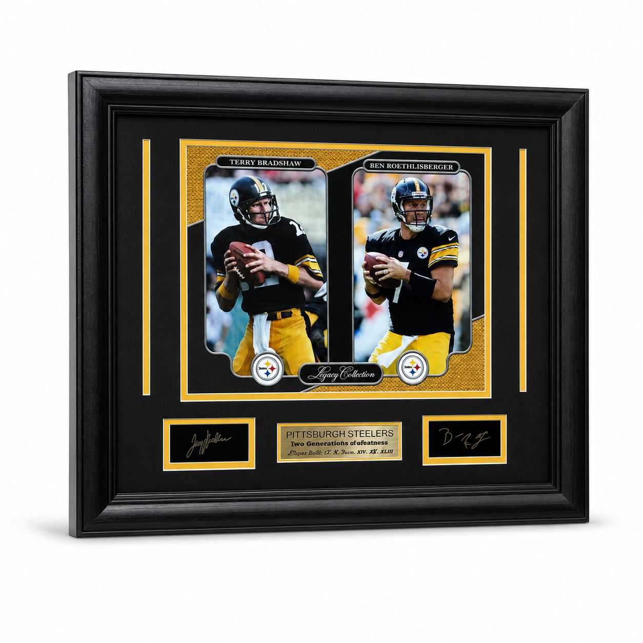 Pittsburgh Steelers Ben Roethlisberger and Terry Bradshaw Medium Frames