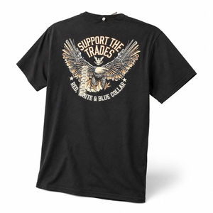 Support the Trades Red White And Blue Collar T-Shirt