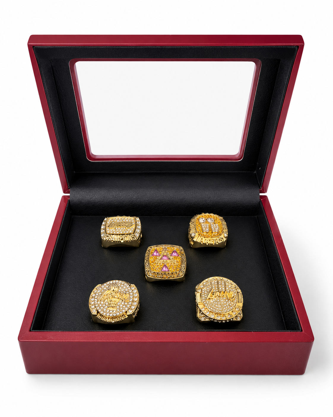 Los Angeles Lakers Championship Rings With Case