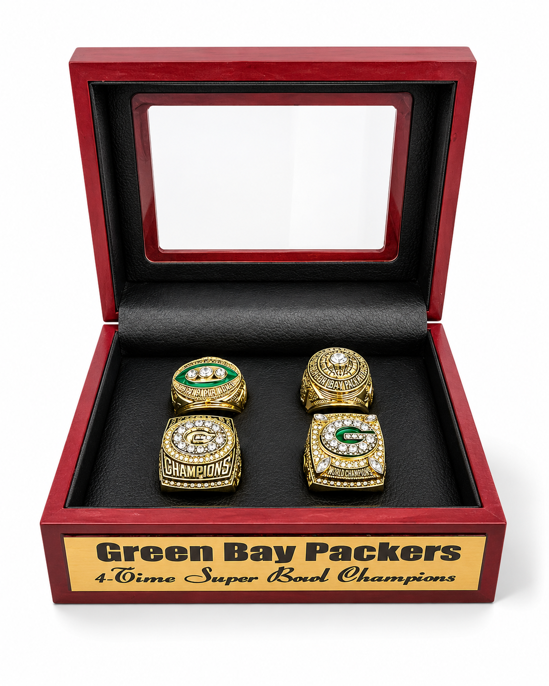 Green Bay Packers Championship Rings With Case