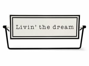 Living The Dream And Only Here Until I Win The Lottery Deskflipper