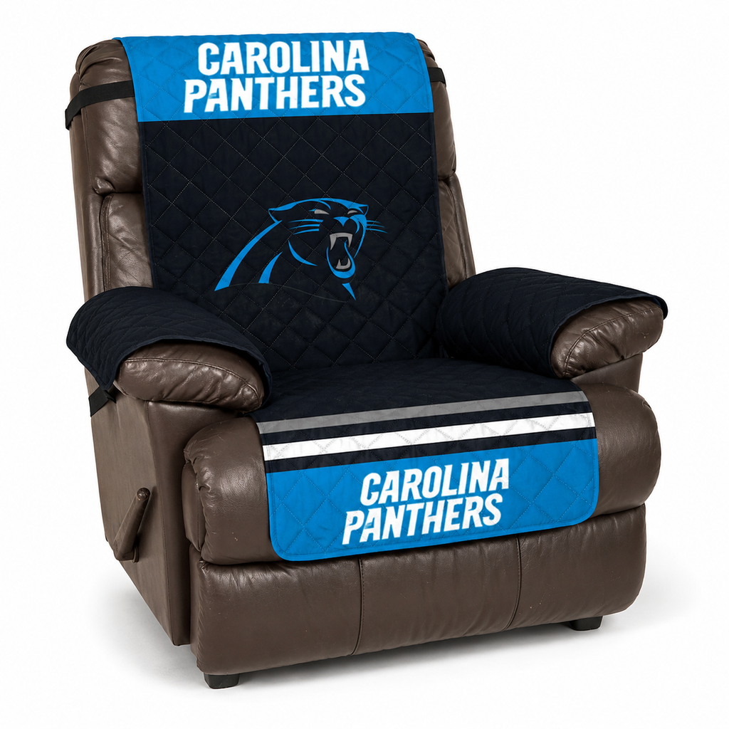 Carolina Panthers Quilted Reversible Recliner Protector