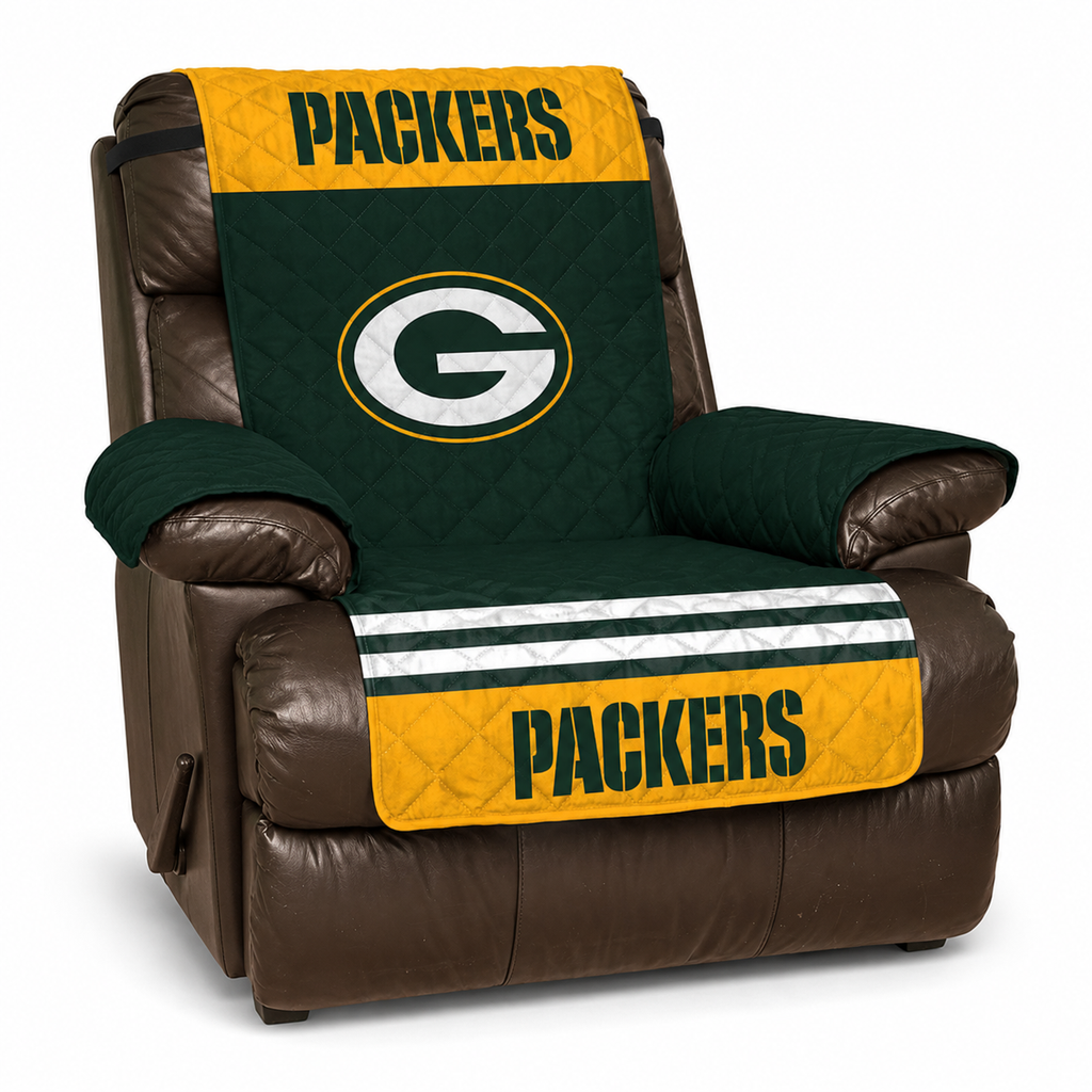 Green Bay Packers Quilted Reversible Recliner Protector