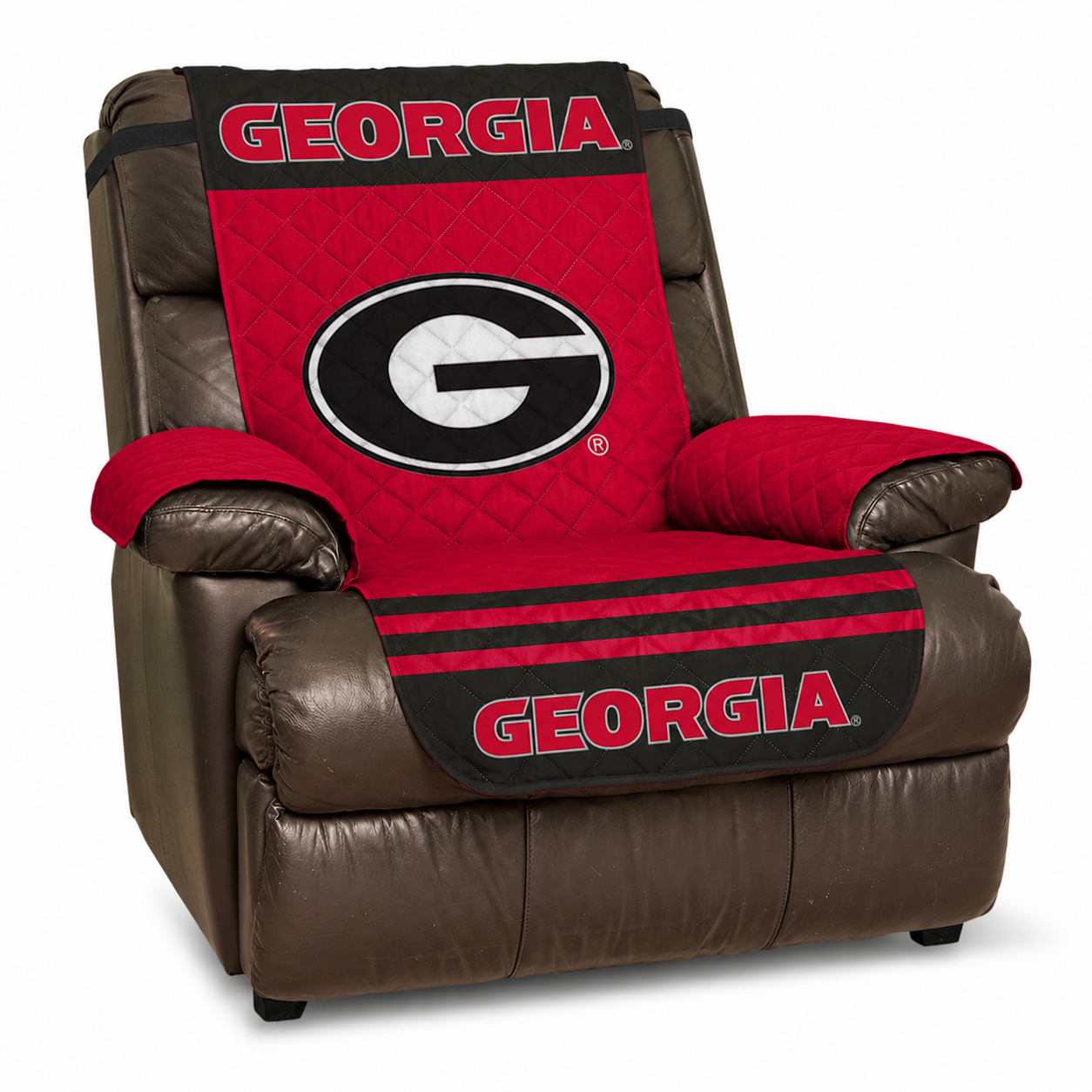 Georgia Bulldogs Quilted Reversible Recliner Protector