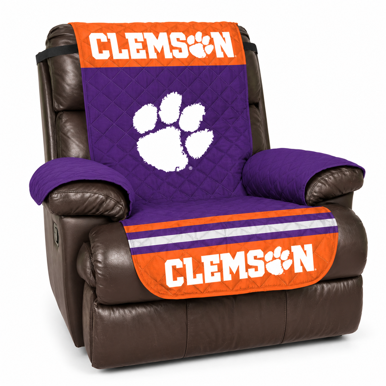 Clemson Tigers Quilted Reversible Recliner Protector