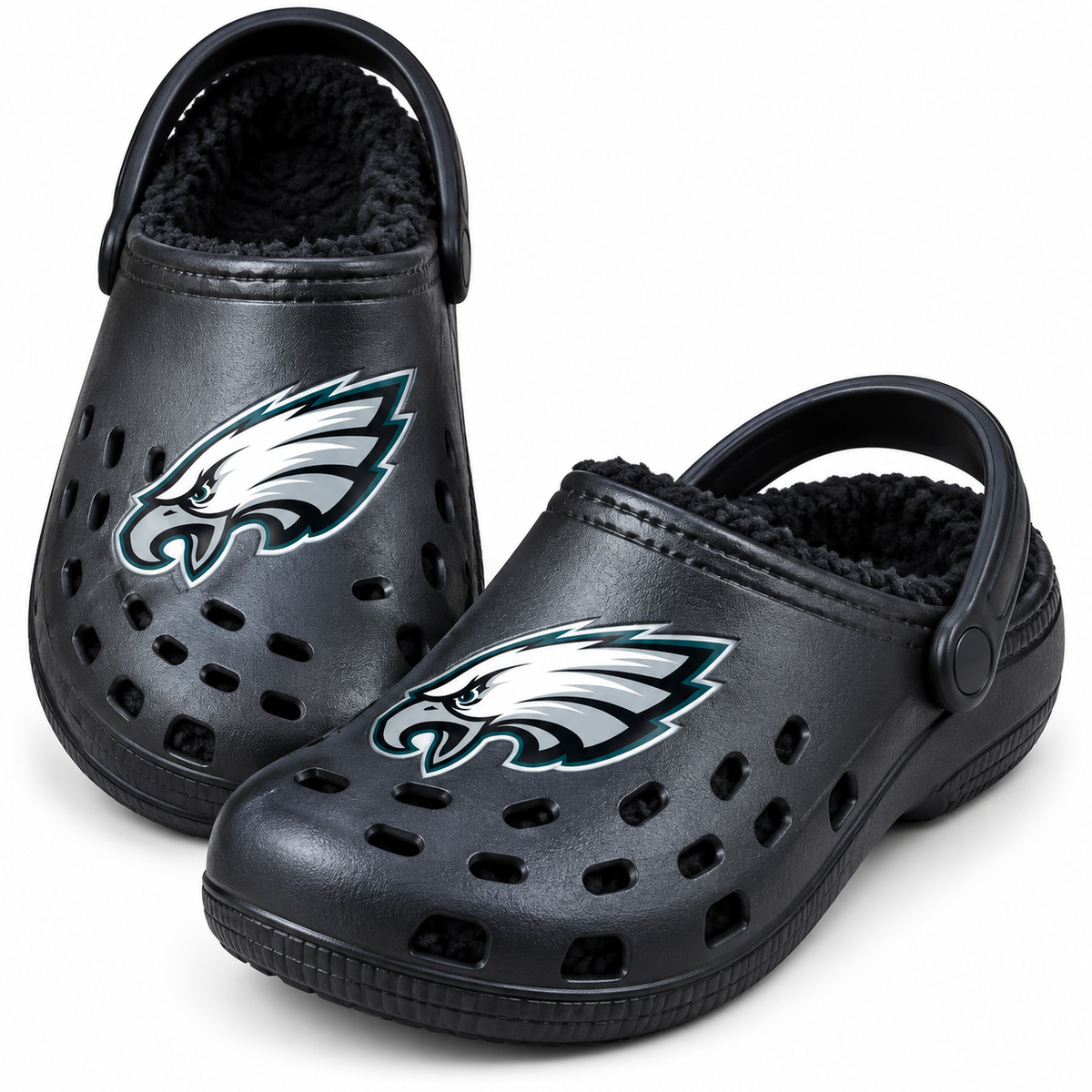 Philadelphia Eagles Men’s Sherpa Lined Big Logo Clog Slippers